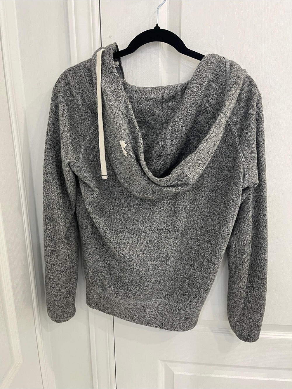 Roots Heather Grey Full-Zip Hoodie with White Logo - Picture 4 of 4